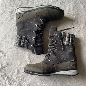 Solomon Hime mid leather CSWP waterproof split suede winter boot 7.5